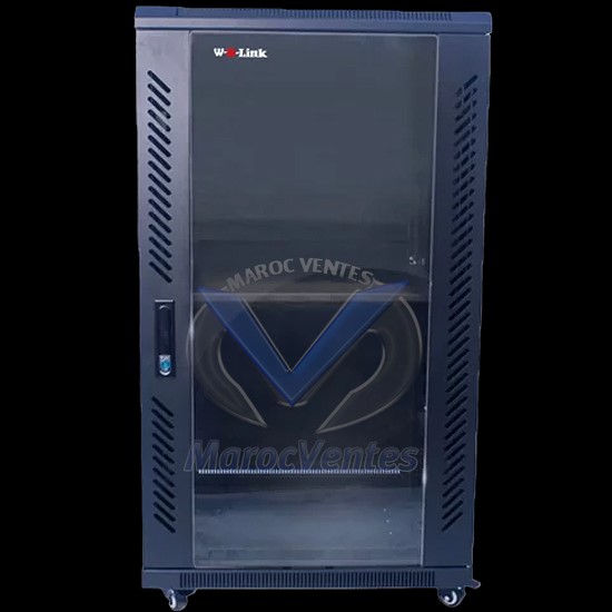 COFFRE INFORMATIQUE 18U 600*800*1000MM + ETAGERE + ROULETTE 18U68