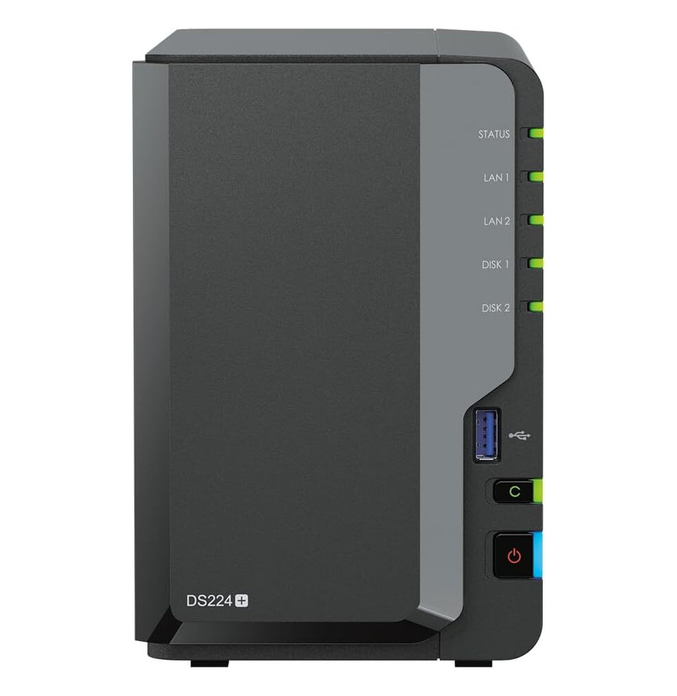 DiskStation Serveur NAS 2 Baies 2 Go DDR4 6 GB (2 GB + 4 GB) DS224PLUS
