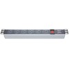 BASE DE MONTAGE 1U 10  MODULE DE PRISE EN PVC 6 PIÈCES AVEC  INTERRUPTEUR MARCHE/ARRÊT