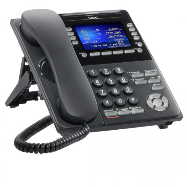 Téléphone de Bureau Monochrome, LCD 168x41  Version à 6 et 12 boutons (fixe)  LCD rétro-éclairé  MWI multicolore ITK-8LCX