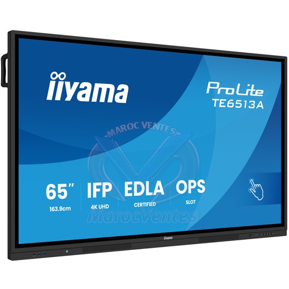 PROLITE Ecran Interactif Tactile 65 Pouces 4K UHD Certifié Google EDLA TE6513A-B1AG
