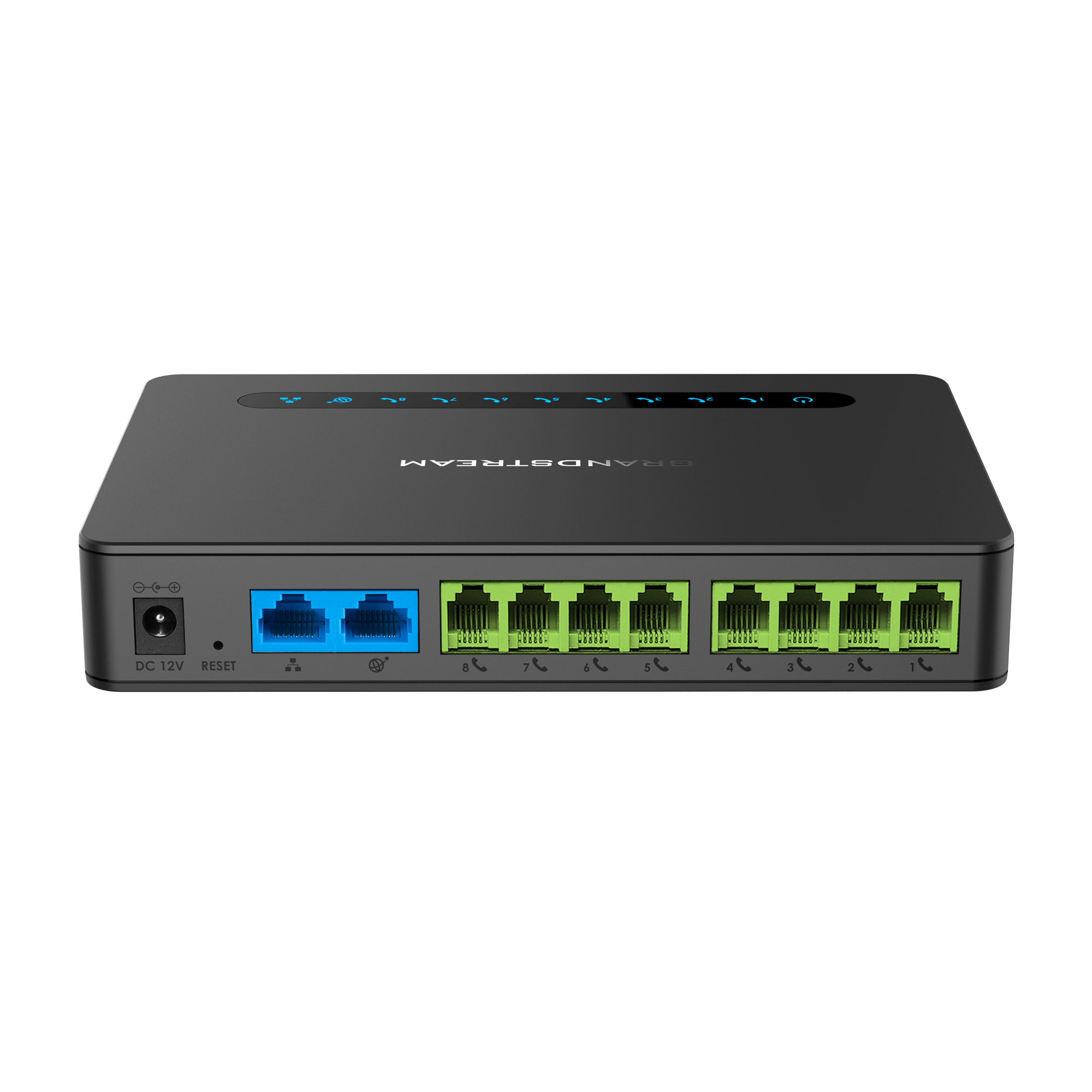 Adaptateur IP pour téléphone analogique 8 ports FXS 2 comptes SIP HT818